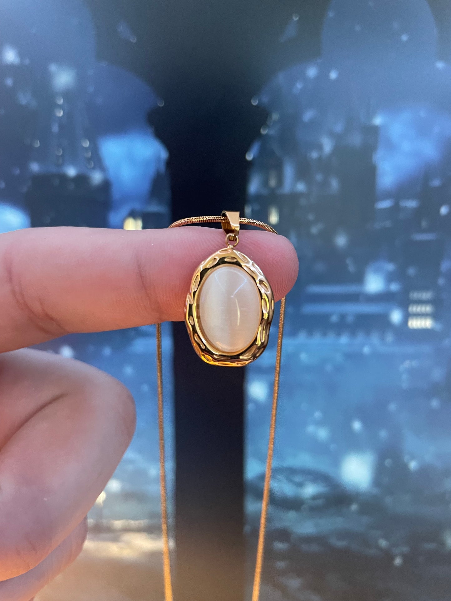 Ivory Moon Opal Necklace